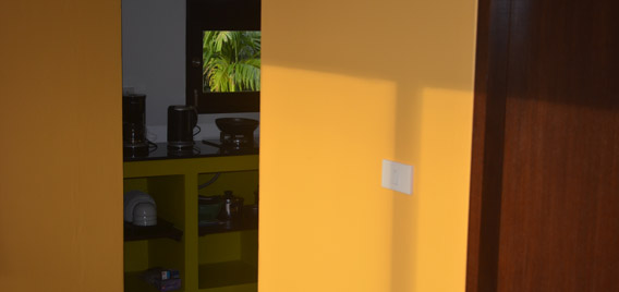 Peek into kitchen